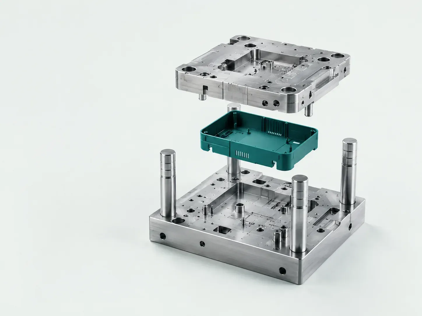 Exploded injection mold model, Radiant Design Chennai