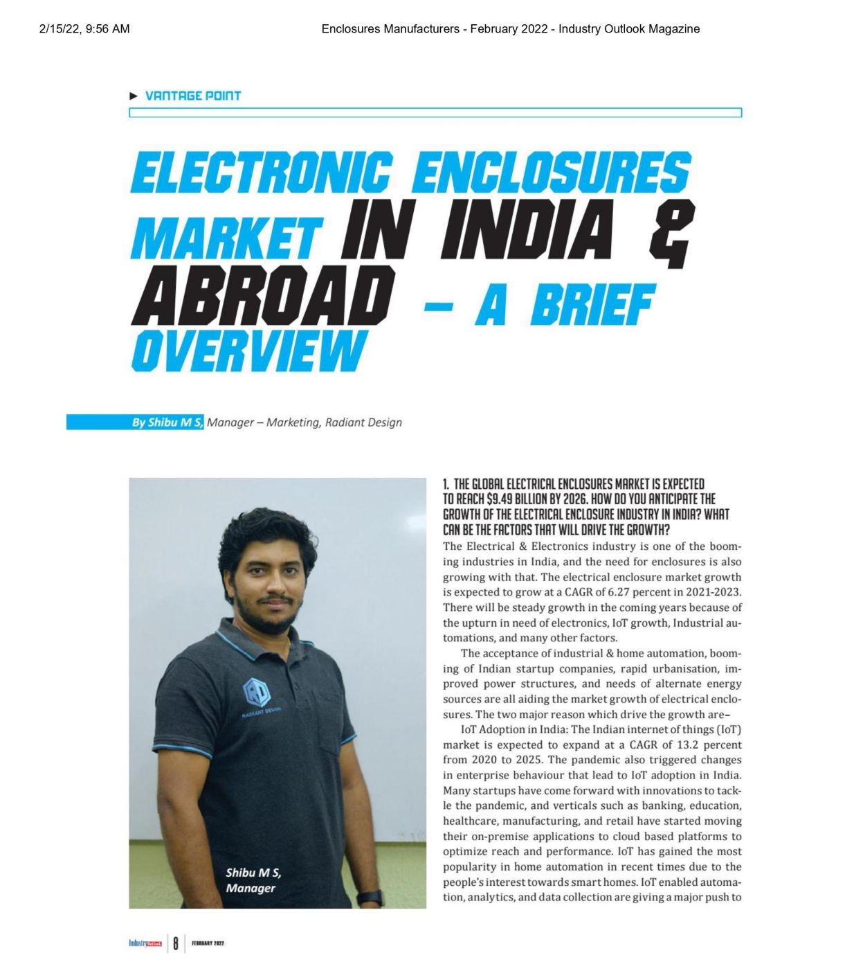 Electronic Enclosures Market in India and abroad